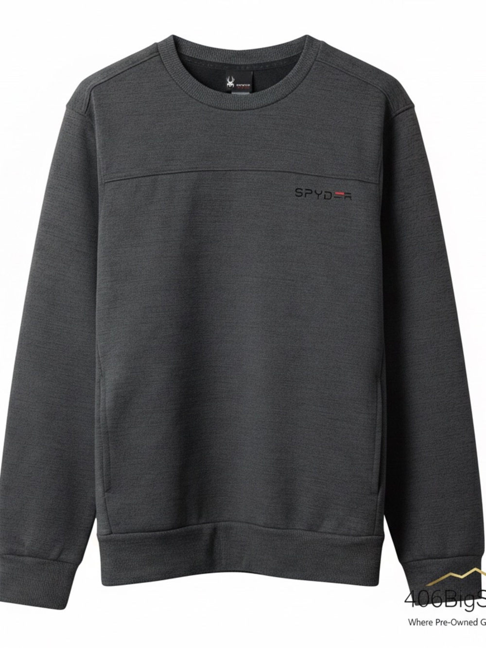 Spyder Men's Dark Charcoal Crewneck Pullover